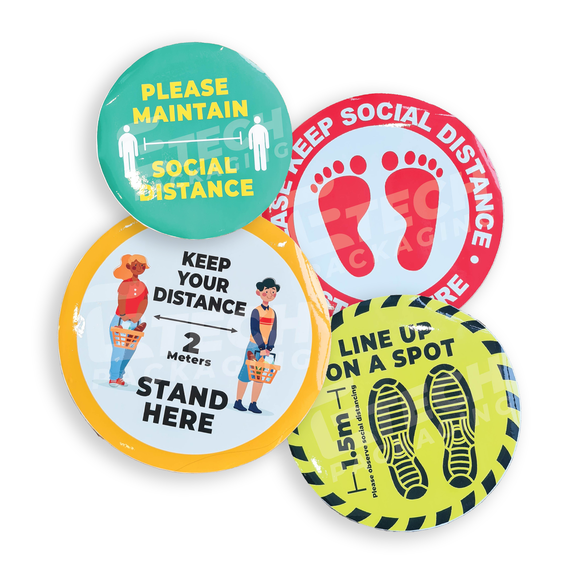 etech packaging floor sticker